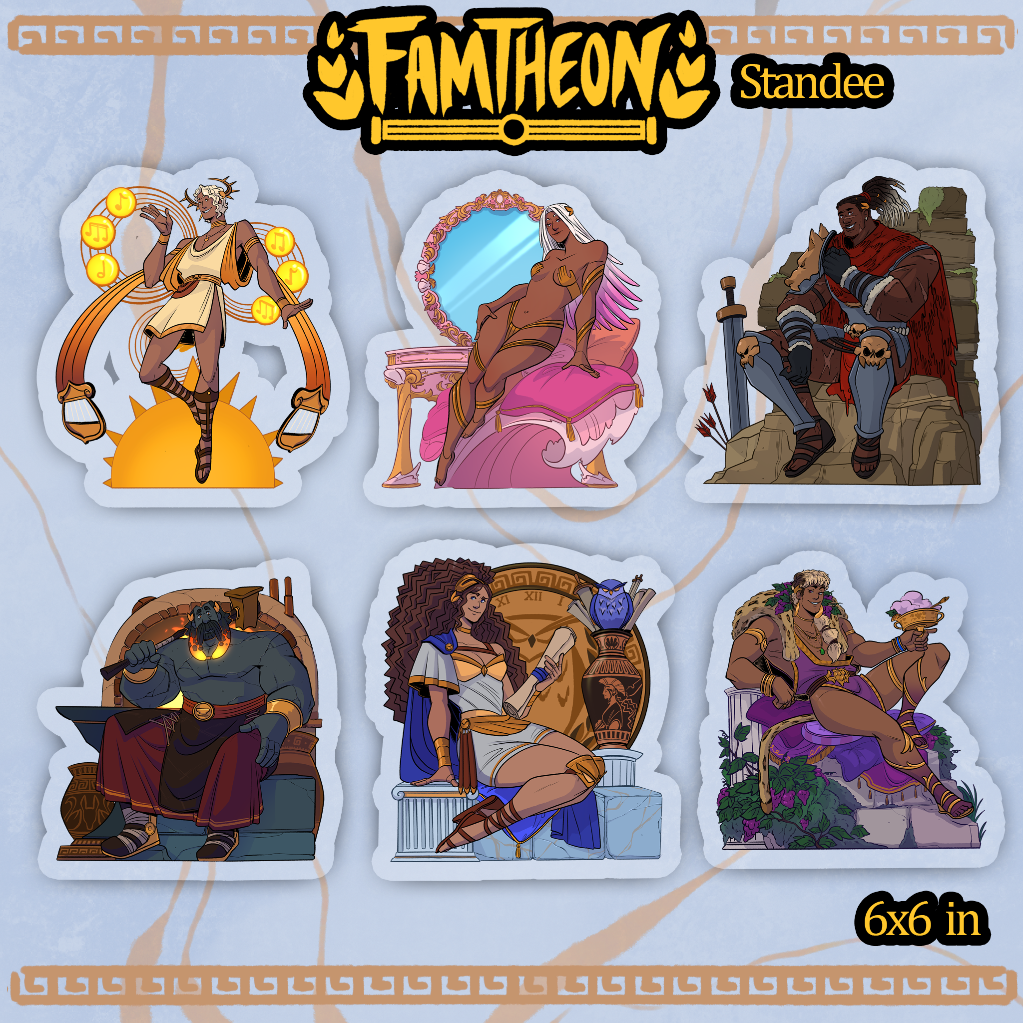 Famtheon Gods Acrylic Standees