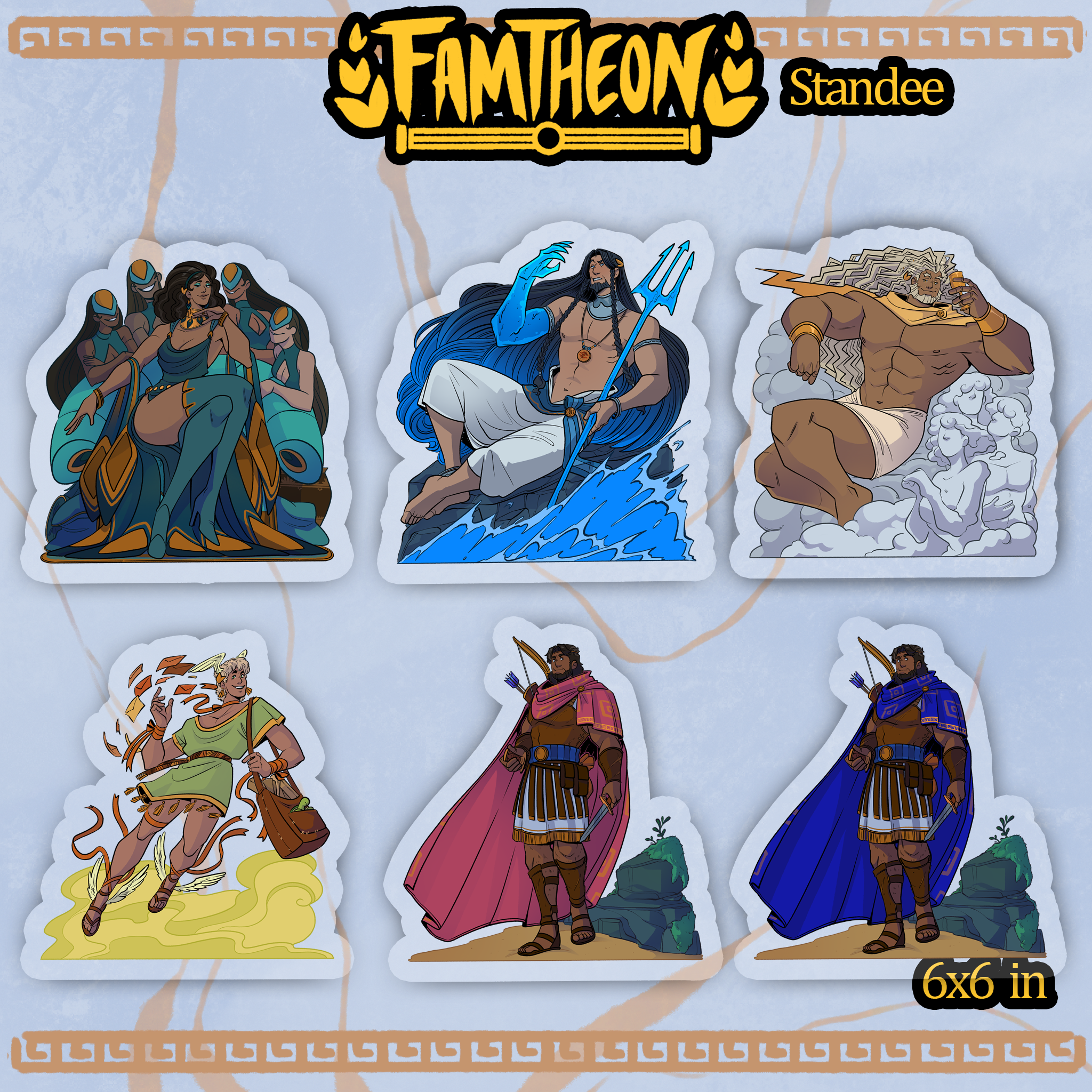 Famtheon Gods Acrylic Standees