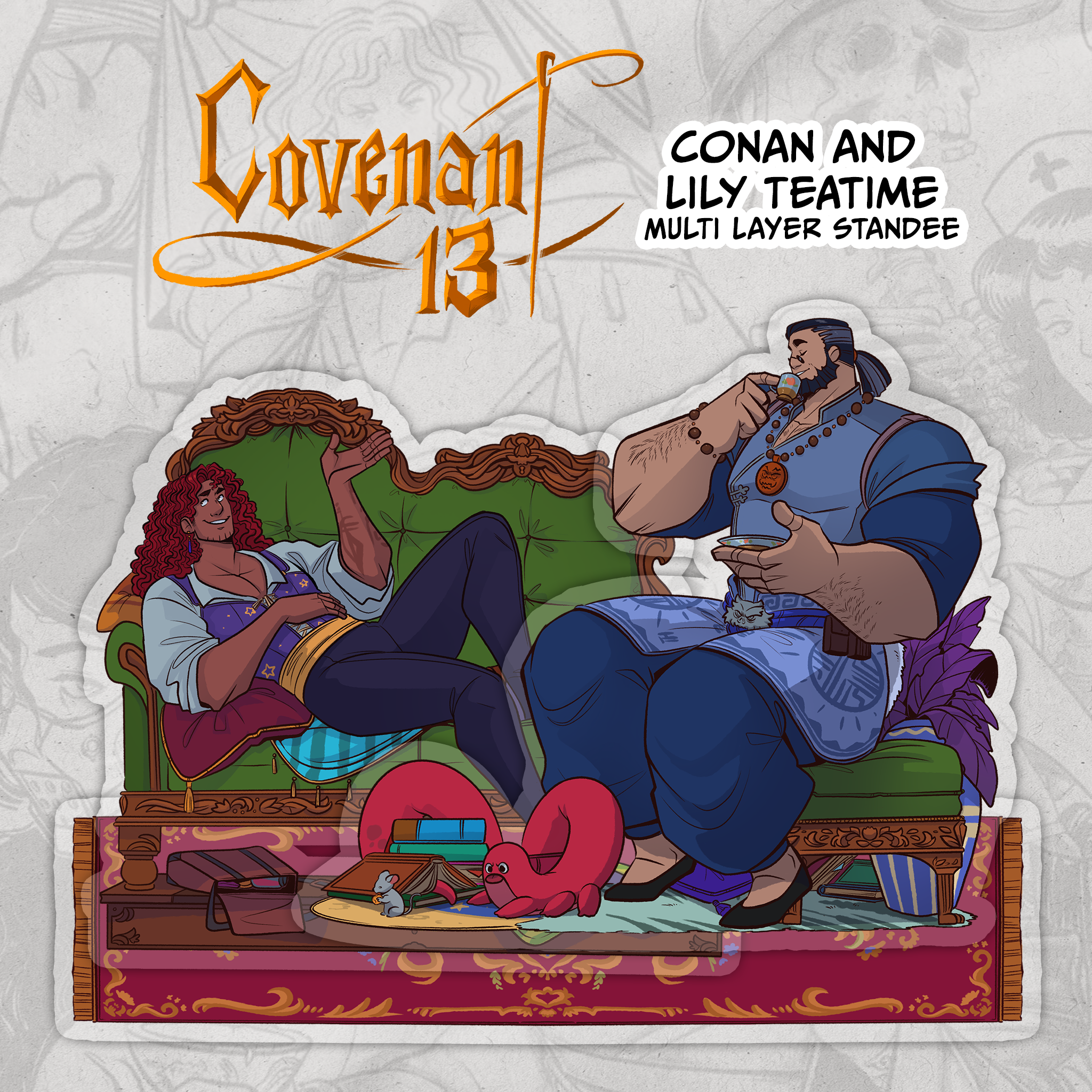 Conan and Lily Teatime - Covenant 13 Acrylic Standee